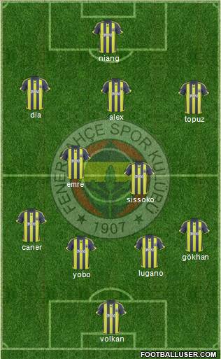 Fenerbahçe SK Formation 2010
