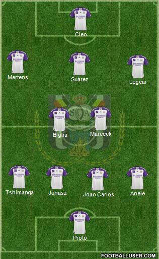 RSC Anderlecht football formation