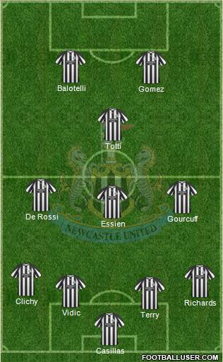 Newcastle United Formation 2010