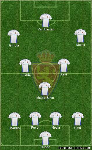 R. Zaragoza S.A.D. football formation