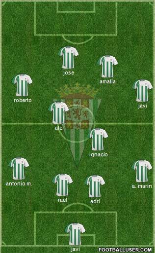 Córdoba C.F., S.A.D. football formation