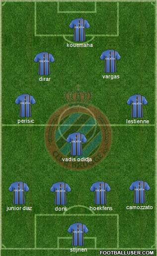 Club Brugge KV football formation