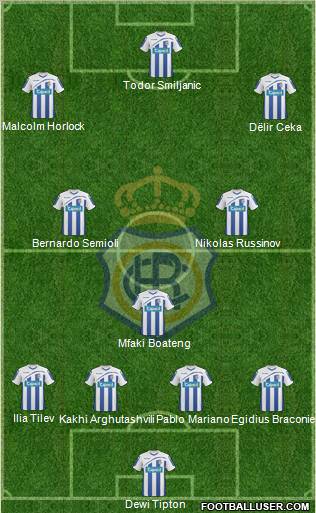 R.C. Recreativo de Huelva S.A.D. 4-3-3 football formation