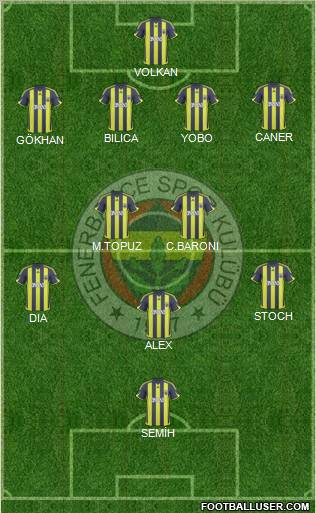 Fenerbahçe SK Formation 2010