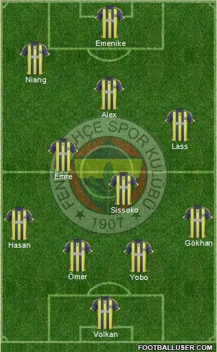 Fenerbahçe SK Formation 2010