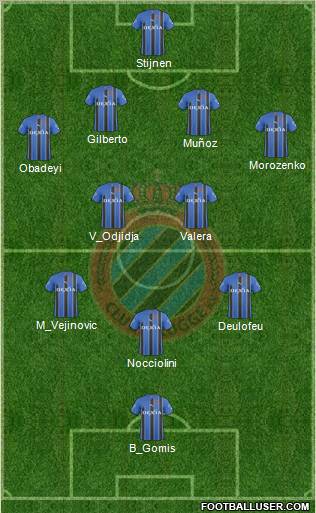 Club Brugge KV football formation