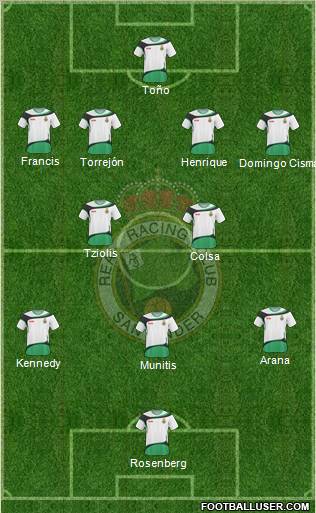 R. Racing Club S.A.D. football formation