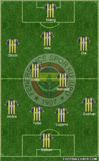 Fenerbahçe SK Formation 2010