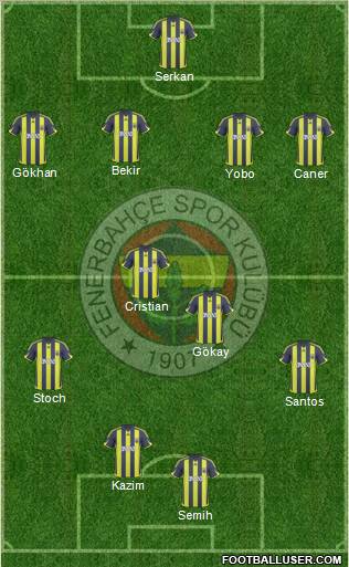 Fenerbahçe SK Formation 2010
