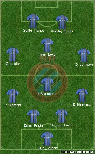 Club Brugge KV football formation