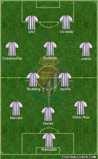 R. Valladolid C.F., S.A.D. football formation