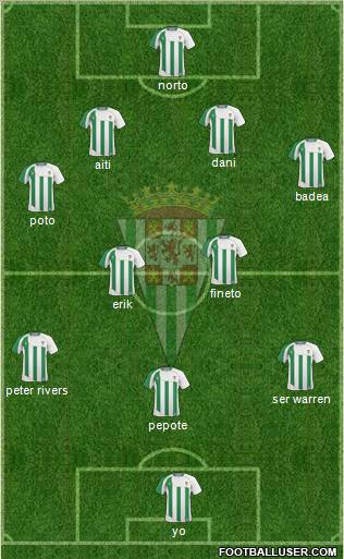 Córdoba C.F., S.A.D. football formation