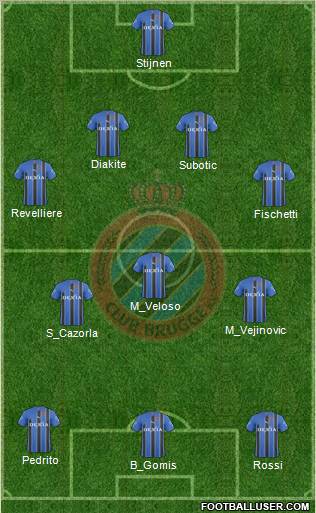 Club Brugge KV 4-3-3 football formation