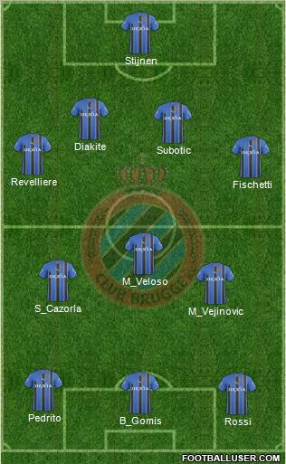 Club Brugge KV football formation