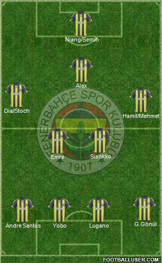 Fenerbahçe SK Formation 2010