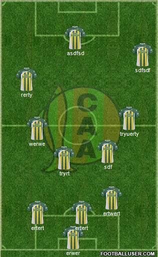 Aldosivi 3-4-3 football formation