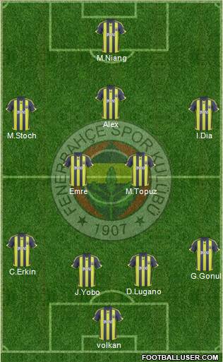 Fenerbahçe SK Formation 2010