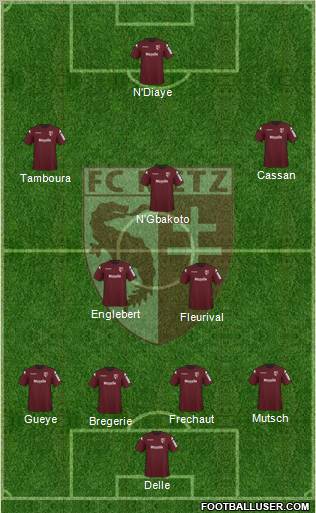 Football Club de Metz 4-5-1 football formation