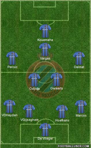 Club Brugge KV football formation