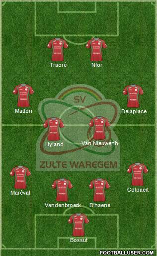 SV Zulte Waregem Formation 2010