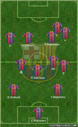 F.C. Barcelona Formation 2010