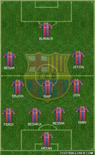 F.C. Barcelona Formation 2010