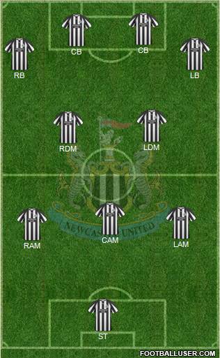 Newcastle United Formation 2010