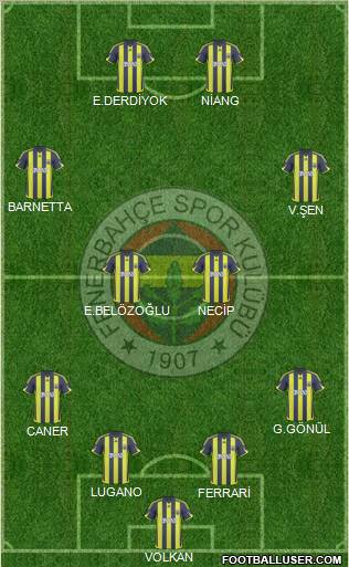 Fenerbahçe SK Formation 2010