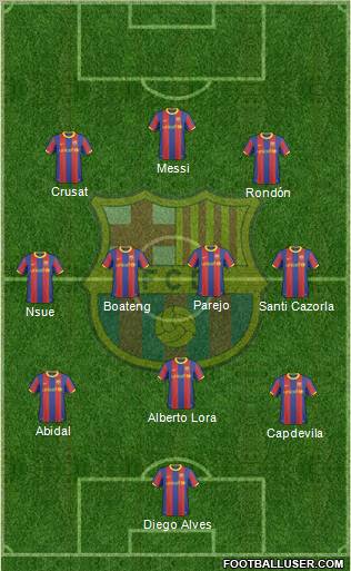F.C. Barcelona Formation 2010