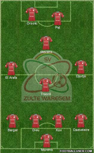 SV Zulte Waregem football formation