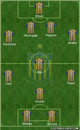 Rosario Central 4-3-1-2 football formation