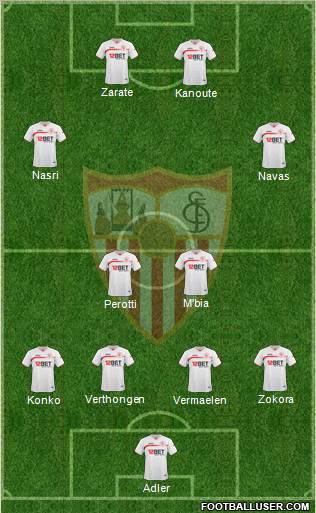 Sevilla F.C., S.A.D. Formation 2010