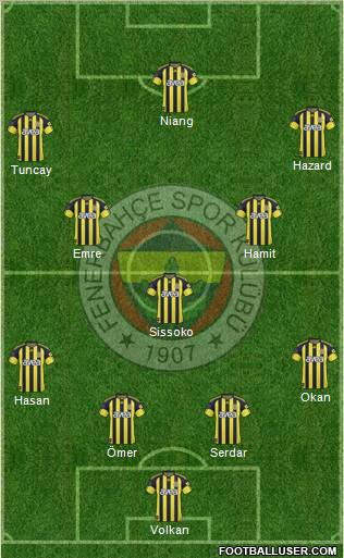 Fenerbahçe SK Formation 2010