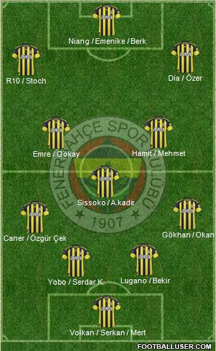 Fenerbahçe SK Formation 2010