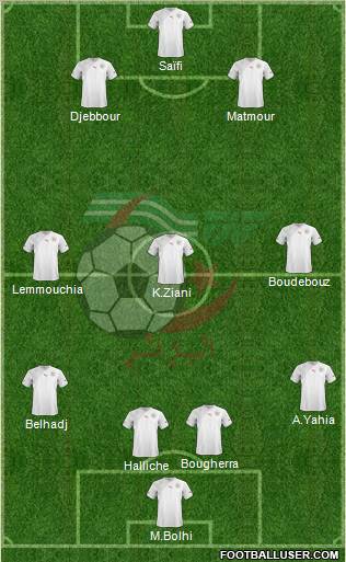 Algeria football formation