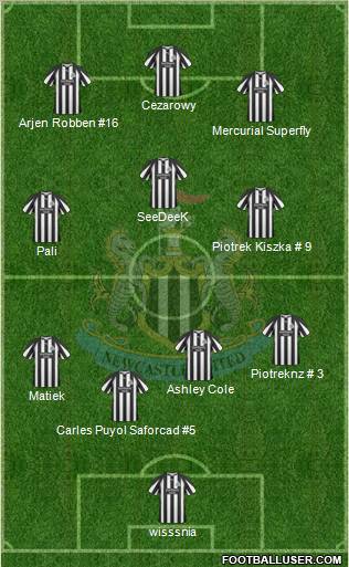 Newcastle United Formation 2010