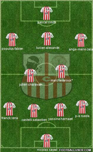 Athletic Club Ajaccien Football 4-4-2 football formation