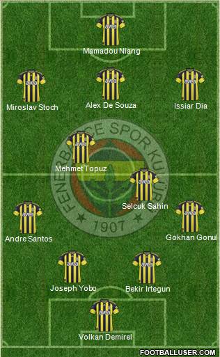 Fenerbahçe SK Formation 2010