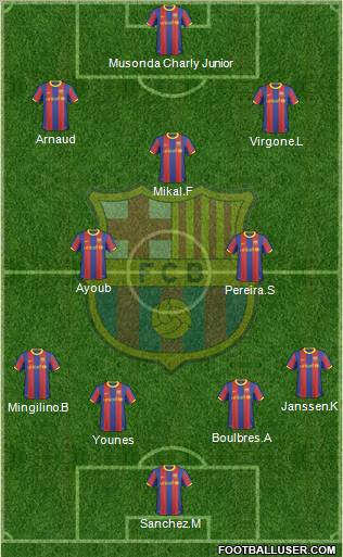 F.C. Barcelona Formation 2010