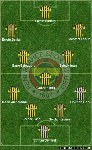 Fenerbahçe SK Formation 2010