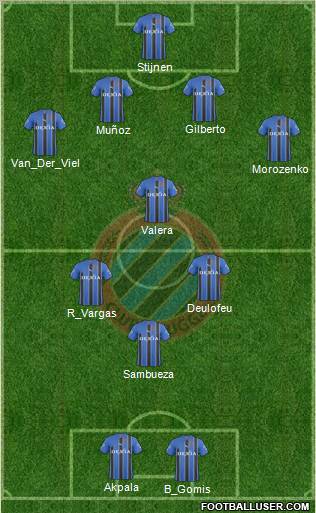 Club Brugge KV football formation