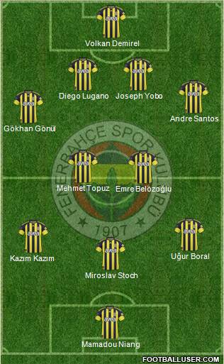 Fenerbahçe SK Formation 2010