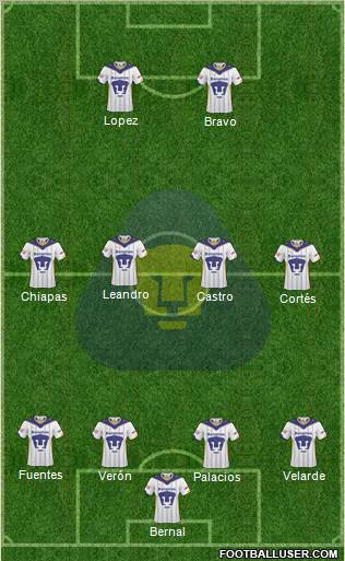 Club de Fútbol Universidad Formation 2010