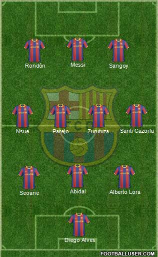 F.C. Barcelona Formation 2010