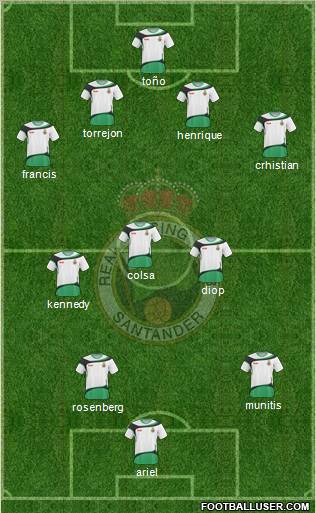 R. Racing Club S.A.D. 4-3-2-1 football formation