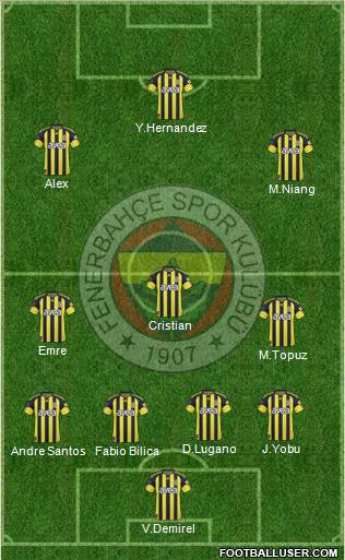 Fenerbahçe SK Formation 2010