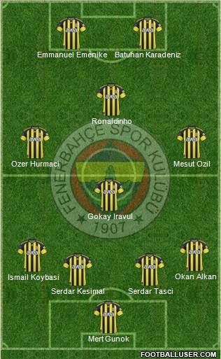 Fenerbahçe SK Formation 2010
