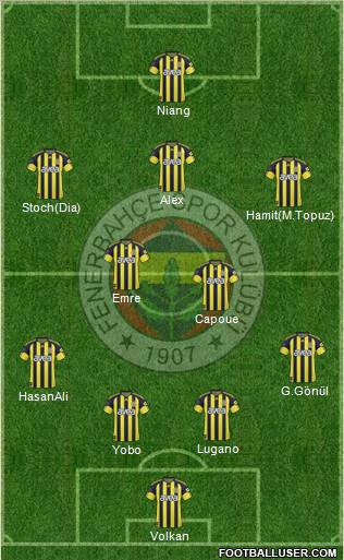 Fenerbahçe SK Formation 2010