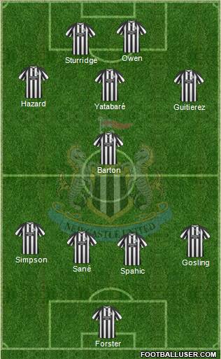 Newcastle United Formation 2010