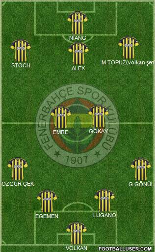 Fenerbahçe SK Formation 2010